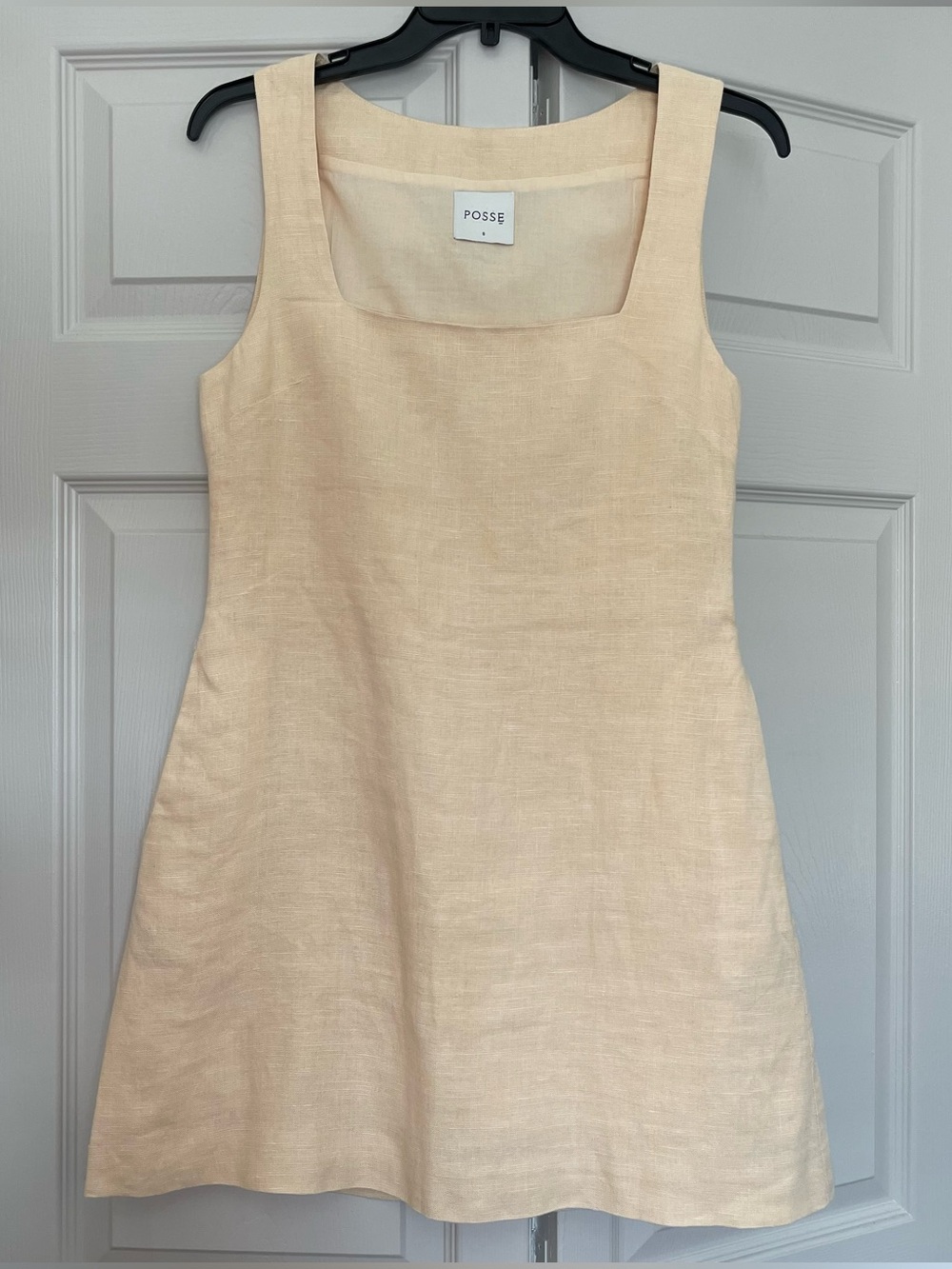 EUC Posse Alice Mini Dress in Dusty Citron 100% Linen Size S